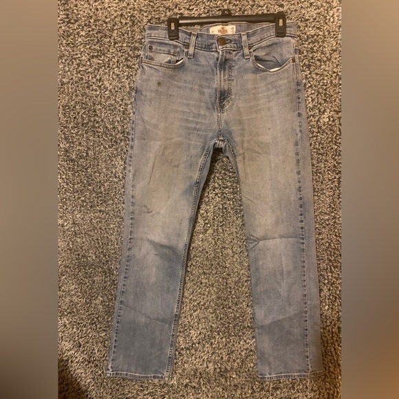 Hollister Men’sLight Wash Bootcut Jeans Blue Size 32